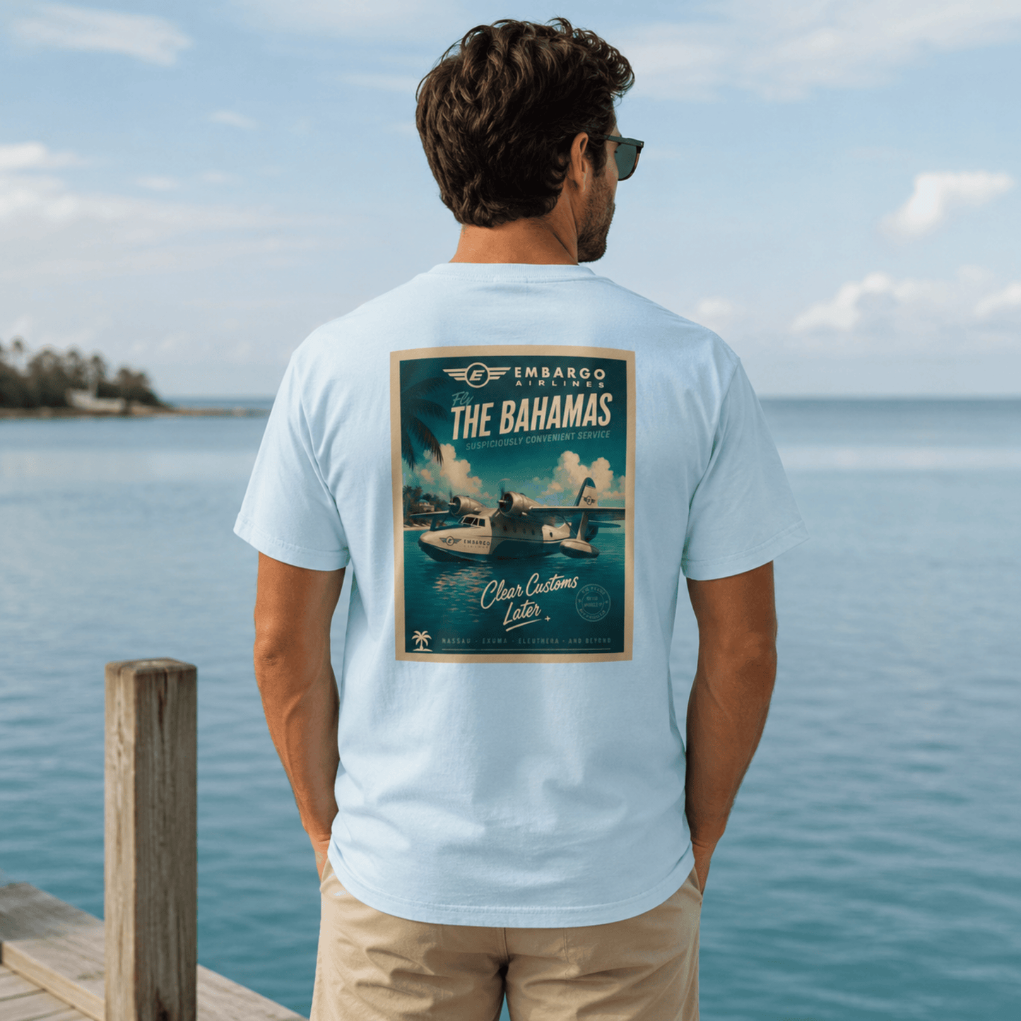 Embargo Aviation Fly Bahamas T Shirt
