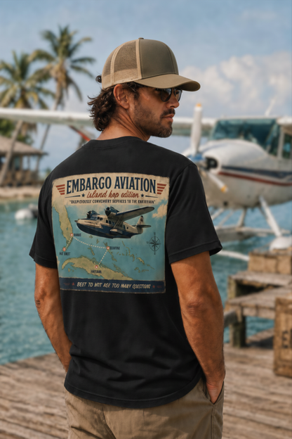 Embargo Aviation Service Routes T-shirt